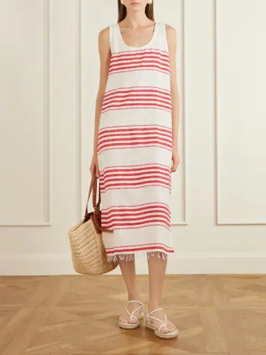 Lemlem Lilian Striped Cotton-blend Gauze Midi Dress | Thumbnail 2 Lemlem Lilian Striped Cotton-blend Gauze Midi Dress | Thumbnail 2