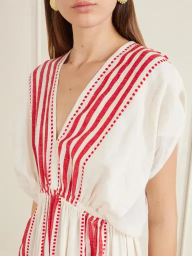 Lemlem Leila Cotton-gauze Midi Dress | Thumbnail 4 Lemlem Leila Cotton-gauze Midi Dress | Thumbnail 4