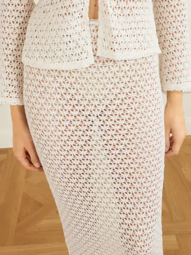 SARA CRISTINA Arena Crocheted Cotton Coverup | Thumbnail 5