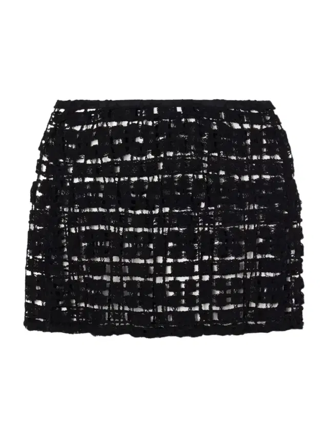 Sun Crocheted Cotton Mini Skirt