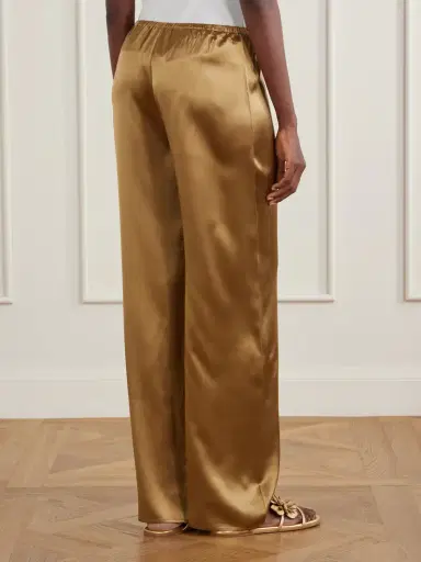 SARA CRISTINA Playa Silk-satin Straight-leg Pants | Thumbnail 4