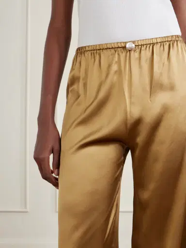 SARA CRISTINA Playa Silk-satin Straight-leg Pants | Thumbnail 6