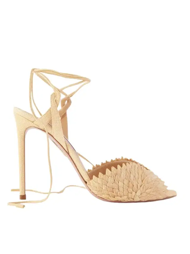 Aquazzura Rio Flirt 105 Raffia Sandals