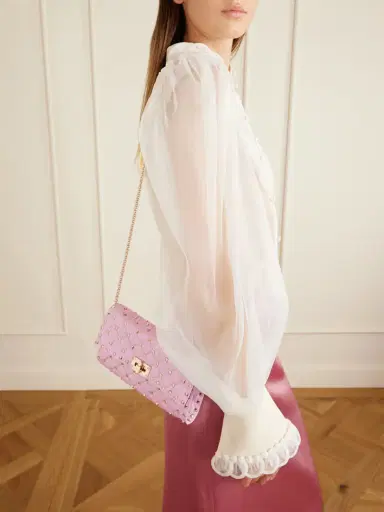 Valentino Garavani Rockstud Embellished Twill Shoulder Bag | Thumbnail 2
