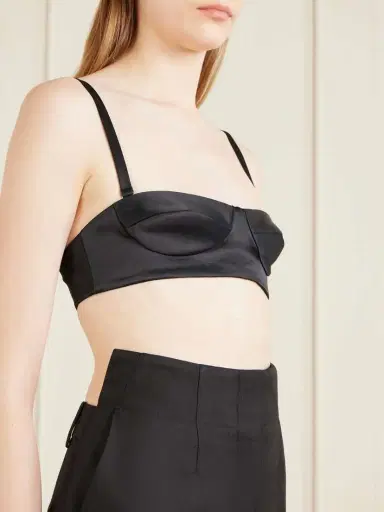 Khaite Selah Cotton-blend Satin Bralette | Thumbnail 4 Khaite Selah Cotton-blend Satin Bralette | Thumbnail 4