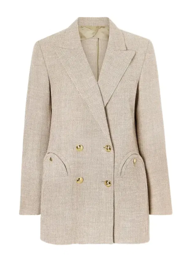 Marisa Everyday Double-breasted Ribbed Cotton-blend Blazer