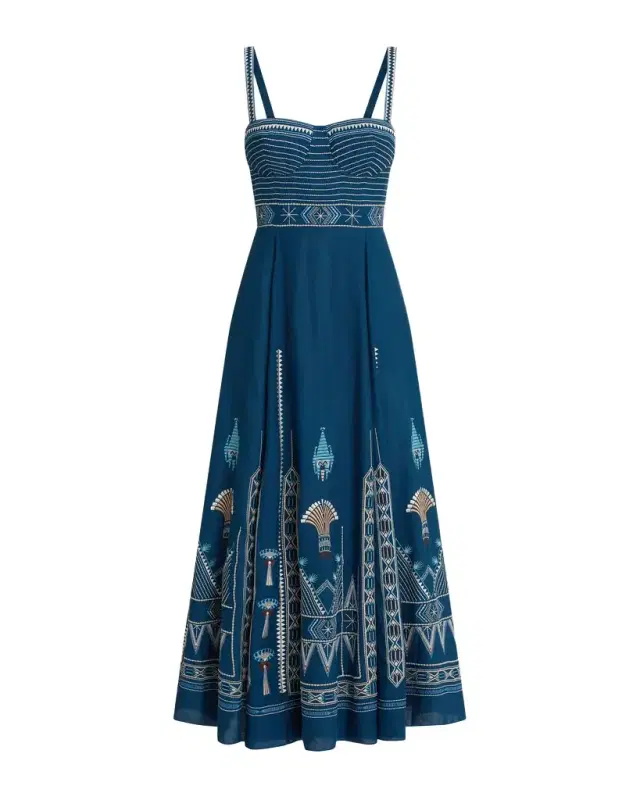 Emporio Sirenuse Elida Dress with Ballerina Embroidery