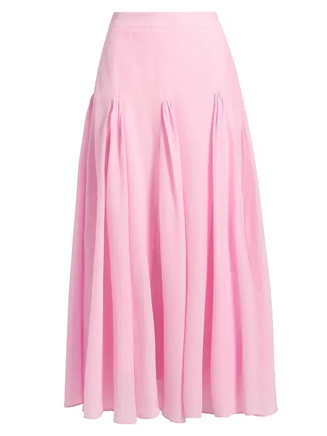 Women's Sienna Crepe de Chine Gathered Skirt - Cherry Blossom