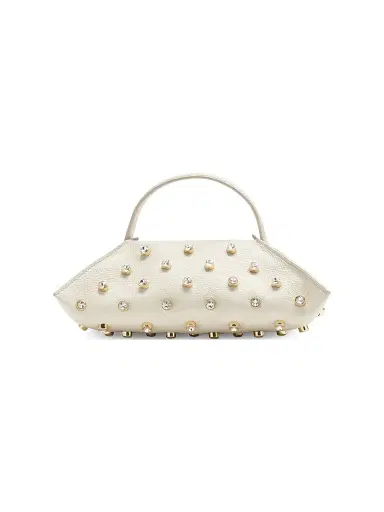Altuzarra Women's Crystal-Embellished Origami Leather Baguette - Ivory Crystal | Thumbnail 1