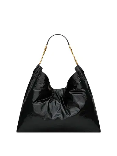 Saint Laurent Women's Hortense Hobo Bag in Shiny Leather - Black | Thumbnail 1
