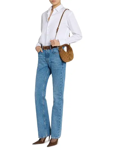 Saint Laurent Women's Icarino Mini Top Handle Bag in Quilted Suede - Caramel Cognac | Thumbnail 3