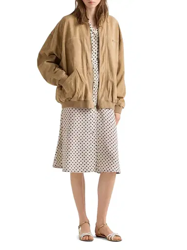 Prada Women's Suede Jacket - Beige - Size 8 | Thumbnail 2