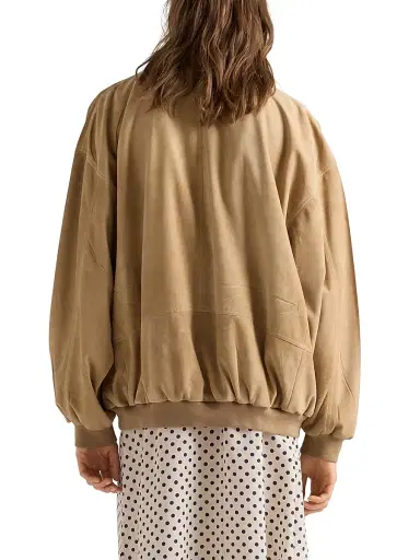 Prada Women's Suede Jacket - Beige - Size 8 | Thumbnail 4