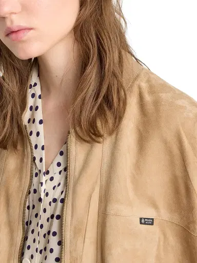 Prada Women's Suede Jacket - Beige - Size 8 | Thumbnail 5