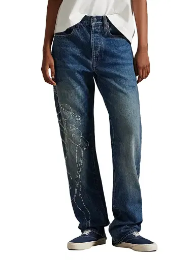 Polo Ralph Lauren Women's Relaxed Straight Jeans - Junesel Wash | Thumbnail 6