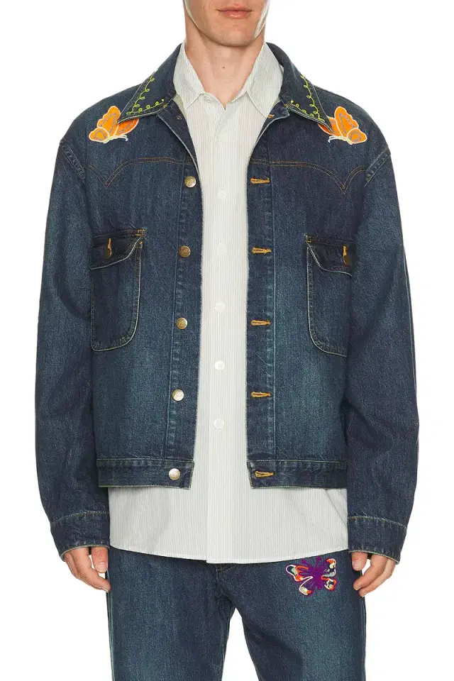 Needles Papillon Jean Jacket 12oz Denim In Indigo