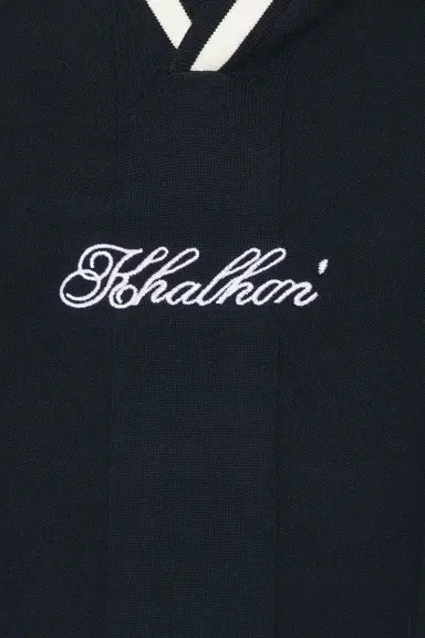 Khalhon V Tipped Varsity Knit Pullover Polo | Thumbnail 5