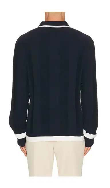 Khalhon V Tipped Varsity Knit Pullover Polo | Thumbnail 7