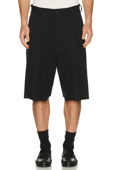 COMME des GARCONS BLACK Wool Tailored Shorts | Thumbnail 1 COMME des GARCONS BLACK Wool Tailored Shorts | Thumbnail 1