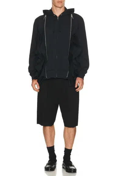 COMME des GARCONS Homme Plus Double Zipper Hoodie | Thumbnail 3