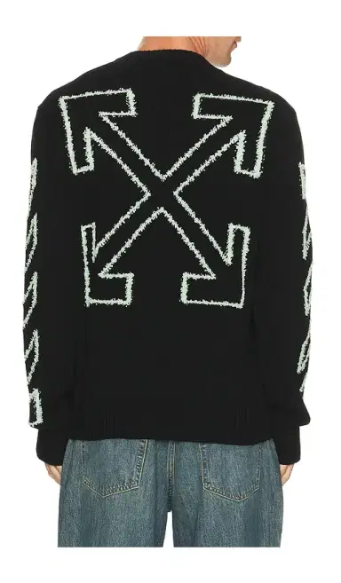 Off-White Fuzzy Knit Crew Neck Sweater | Thumbnail 7 Off-White Fuzzy Knit Crew Neck Sweater | Thumbnail 7