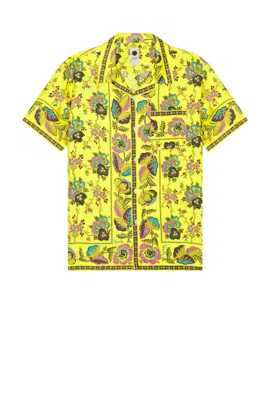 vowels Short Sleeve Silk Shirt | Thumbnail 4