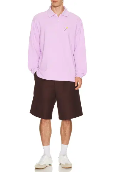 vowels Long Sleeve Pique Polo | Thumbnail 3