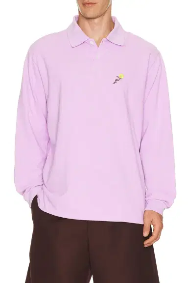 vowels Long Sleeve Pique Polo | Thumbnail 1