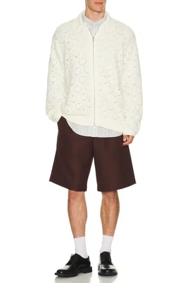 vowels Eyelet Knitted Zip Up | Thumbnail 3 vowels Eyelet Knitted Zip Up | Thumbnail 3