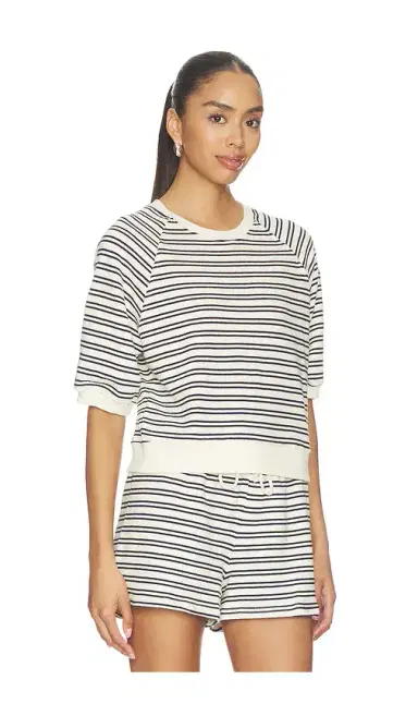 perfectwhitetee French Terry Bubble Sleeve Sweatshirt | Thumbnail 2