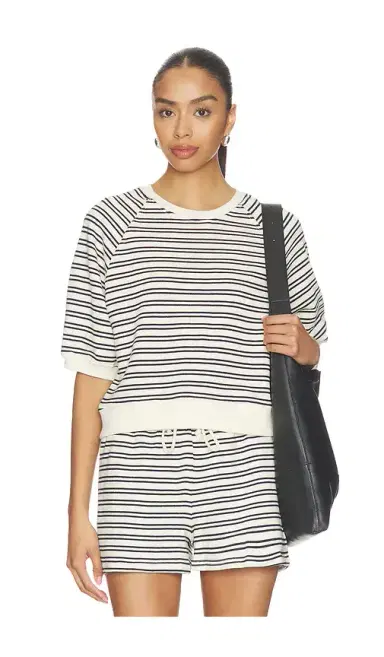 perfectwhitetee French Terry Bubble Sleeve Sweatshirt | Thumbnail 1