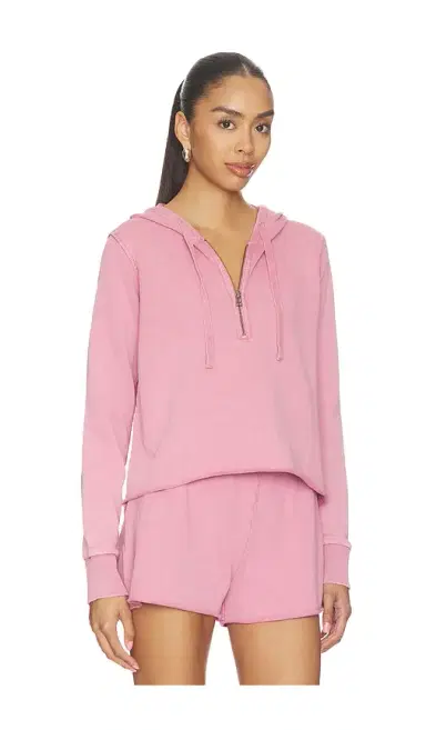 Bobi Half Zip Crop Hoodie | Thumbnail 2