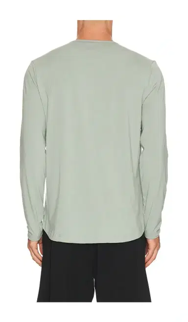 Cuts Curve Hem Long Sleeve Henley | Thumbnail 2