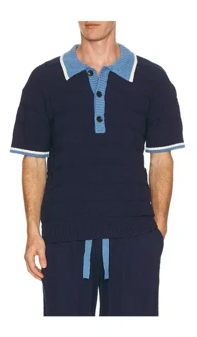 Scotch & Soda Structured Knitted Loose Fit Polo | Thumbnail 1