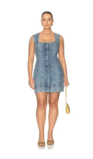 GOOD AMERICAN Mini Button Front Dress | Thumbnail 2 GOOD AMERICAN Mini Button Front Dress | Thumbnail 2