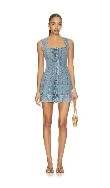 GOOD AMERICAN Mini Button Front Dress | Thumbnail 1 GOOD AMERICAN Mini Button Front Dress | Thumbnail 1