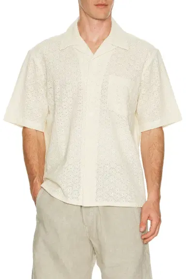 Corridor Floral Eyelet Short Sleeve Shirt | Thumbnail 3