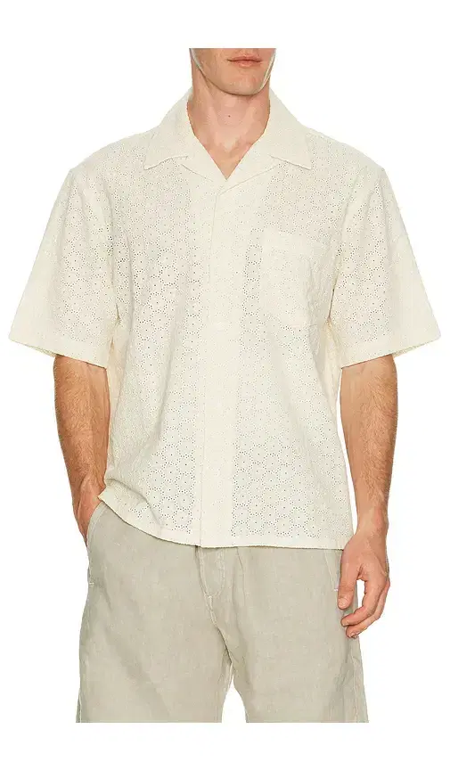 Floral Eyelet Short Sleeve Shirt