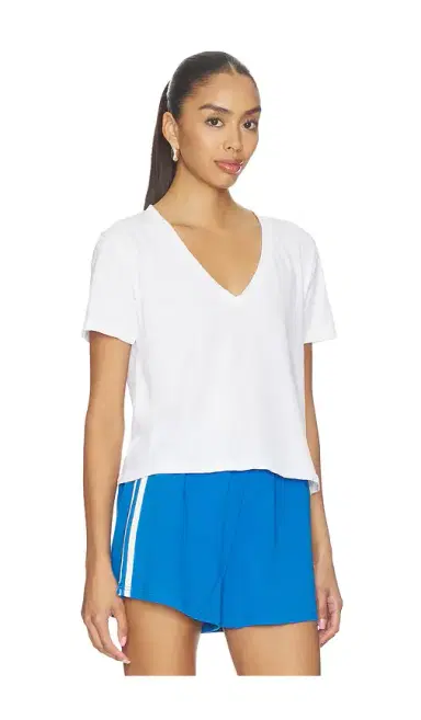 perfectwhitetee Crispy Cotton V Neck Tee | Thumbnail 2 perfectwhitetee Crispy Cotton V Neck Tee | Thumbnail 2