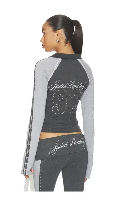 Jaded London Football Baby Tee Studded | Thumbnail 1