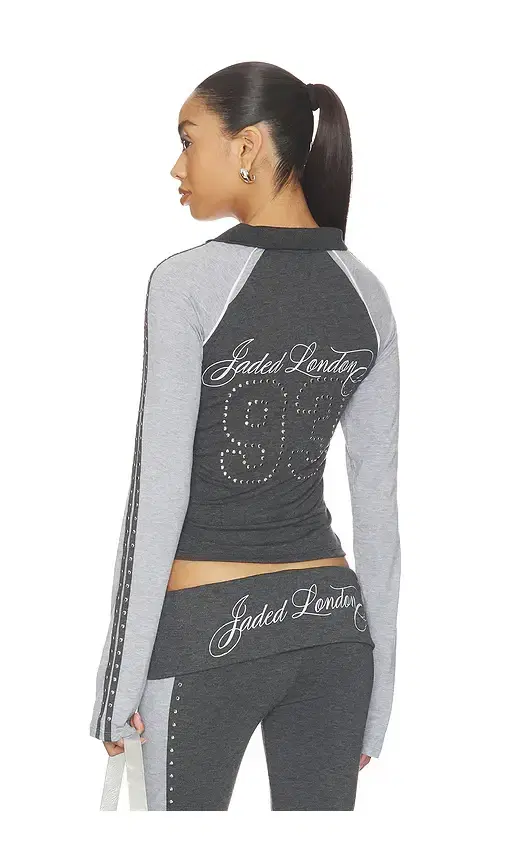 Jaded London Football Baby Tee Studded