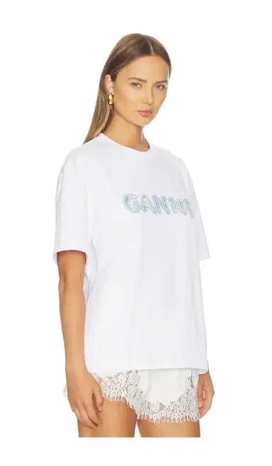 Ganni Heavy Cotton Jersey Relaxed Fit T-shirt | Thumbnail 2 Ganni Heavy Cotton Jersey Relaxed Fit T-shirt | Thumbnail 2