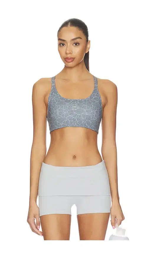 Running Printed Mini Crop Sports Bra
