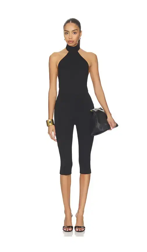 superdown Avi Open Back Capri Jumpsuit