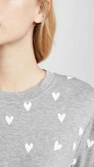 HONEYDEW All American PJ Set Heather Grey Hearts | Thumbnail 6 HONEYDEW All American PJ Set Heather Grey Hearts | Thumbnail 6