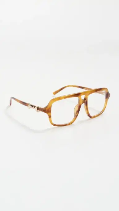 Gucci Horsebit Glasses Havana/Transparent One Size | Thumbnail 4