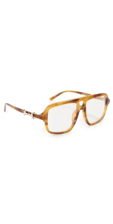 Gucci Horsebit Glasses Havana/Transparent One Size | Thumbnail 1