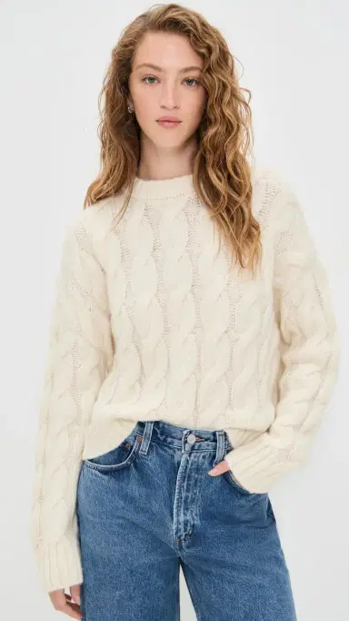 Jenni Kayne Cable Serena Crew Neck Pullover | Thumbnail 2