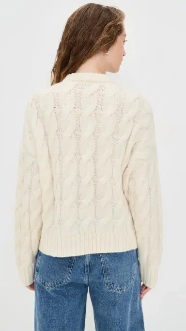Jenni Kayne Cable Serena Crew Neck Pullover | Thumbnail 3