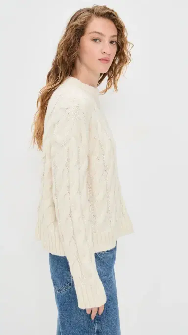 Jenni Kayne Cable Serena Crew Neck Pullover | Thumbnail 4